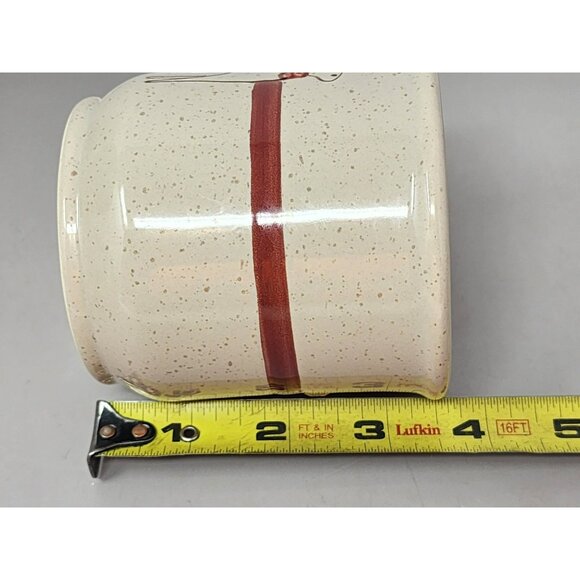 Set Of 2  Tender Heart Treasures Stoneware Mugs With Reindeer Design‎ & Red Band - Picture 9 of 9